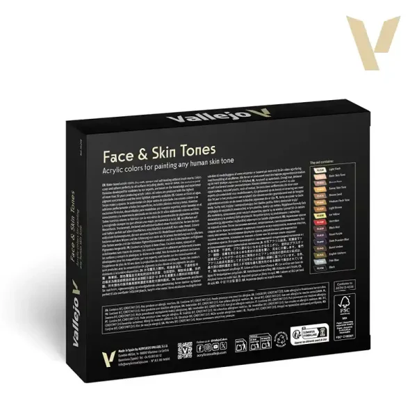 Vallejo 70258, 16x18 ml. Face Skin Tones Boya Seti - Görsel 2