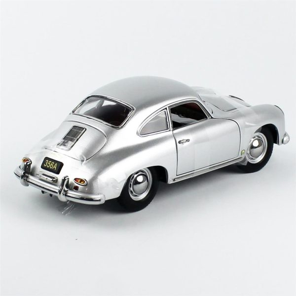 1/18 1957 Porsche 356A 1500 GS Carrera GT Gümüş Metalik Diecast, Sunstar 1351 - Görsel 4