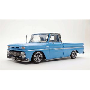 1/18 1965 Chevrolet C-10 Styleside Alçaltılmış Kamyonet Mavi Diecast