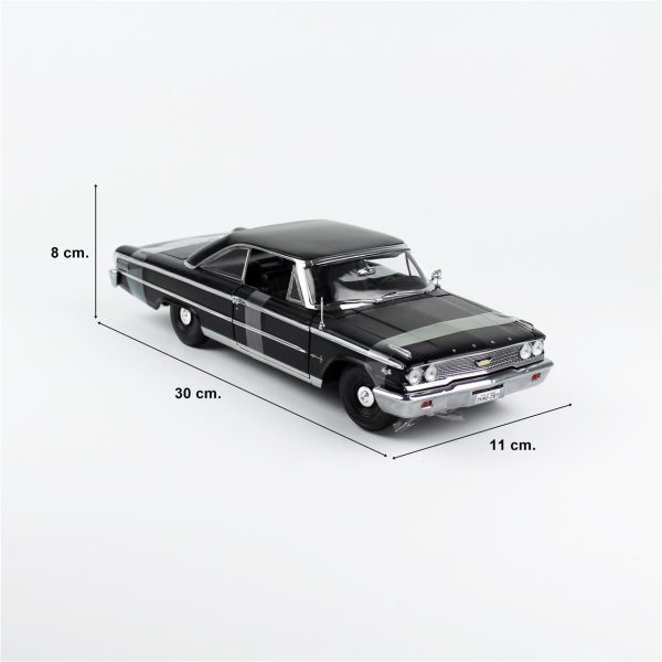 1/18 1963 Ford Galaxie 500/XL Hardtop Siyah Diecast, Sunstar 1475 - Görsel 5