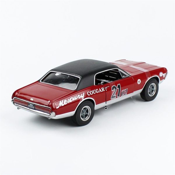1/18 1967 Mercury Cougar Racing-21 Marty Beaulieu Kırmızı Diecast, Sunstar 1583R - Görsel 4