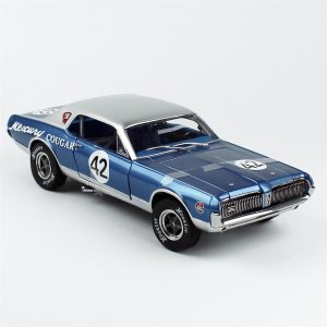 1/18 1967 Mercury Cougar Racing-42 Mavi Diecast