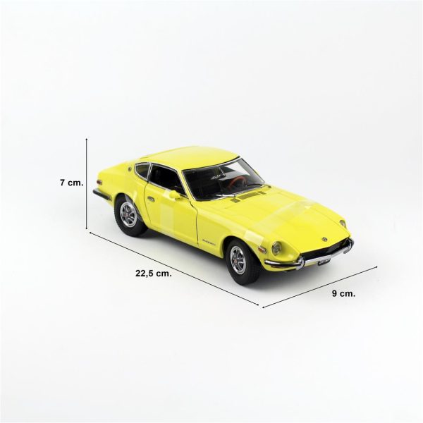 1/18 1972 Datsun 240Z Sarı Diecast, Sunstar 3512 - Görsel 5