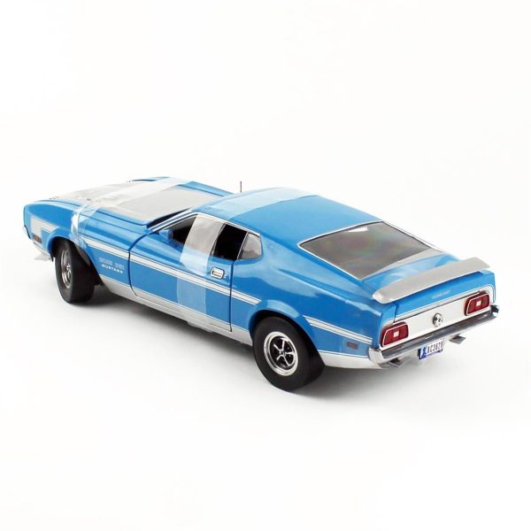1/18 1971 Ford Mustang BOSS 351 Mavi Diecast, Sunstar 3628 - Görsel 3