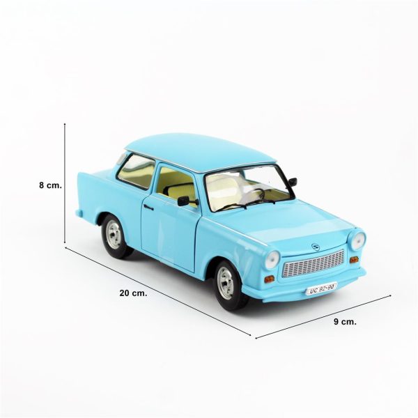 1/18 Trabant 601 Mavi Diecast, Sunstar 4290 - Görsel 5