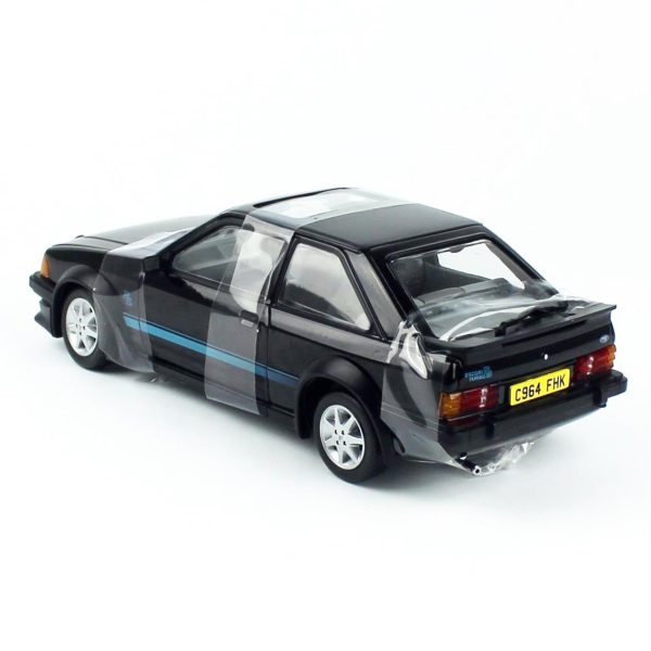 1/18 1984 Ford Escort RS Turbo Siyah Diecast, Sunstar 4964 - Görsel 3
