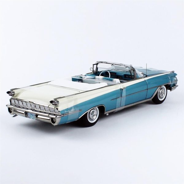 1/18 1959 Oldsmobile-98 Open Convertible Metalik Su Mavisi Diecast, Sunstar 5237 - Görsel 4