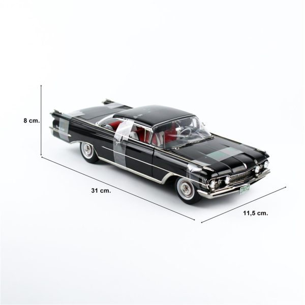 1/18 1959 Oldsmobile-98 Hard Top Ebony Siyah Diecast, Sunstar 5246 - Görsel 5