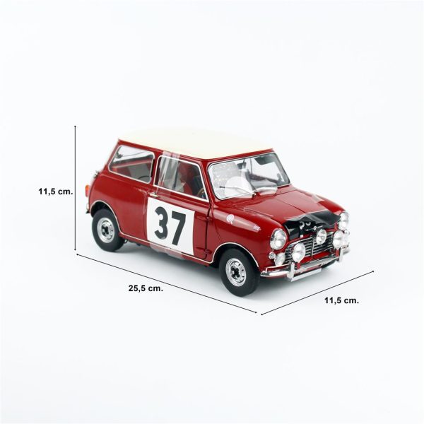 1/12 Mini Cooper S  37 P.Hopkirk/H. Liddon Diecast, Sunstar 5326 - Görsel 5