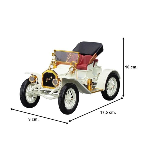 1/18 1908 Buick Model 10 Beyaz Diecast, Sunstar 5726 - Görsel 5