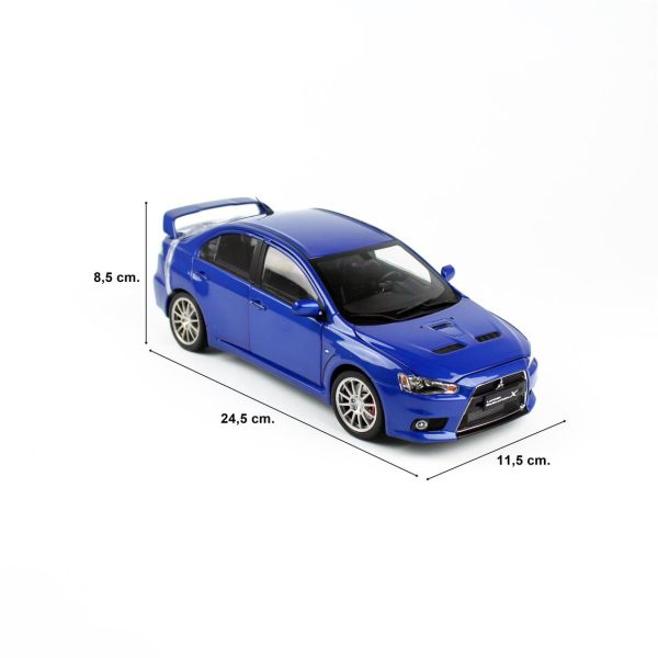 1/18 Mitsubishi Lancer Evolution X Mavi Metalik Diecast, Sunstar 5823 - Görsel 5