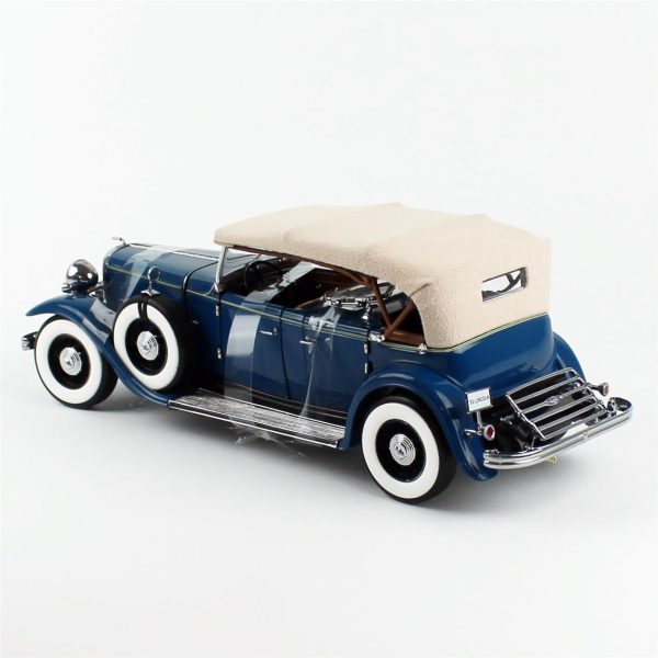 1/18 1932 Ford Lincoln KB Top Up Dido Mavi Diecast, Sunstar 6169 - Görsel 3