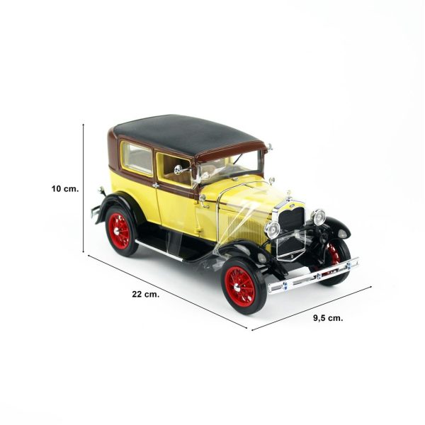 1/18 1931 Ford Model A Tudor Kahverengi/Bej Diecast, Sunstar 6191 - Görsel 5