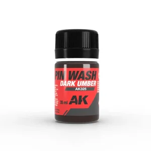 AK Interactive 325, 35 ml. Koyu Toprak Rengi PIN Wash Serisi Enamel maket boyası