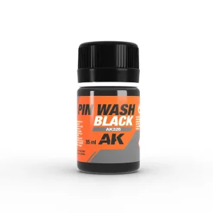 AK Interactive 326, 35 ml. Siyah PIN Wash Serisi Enamel maket boyası