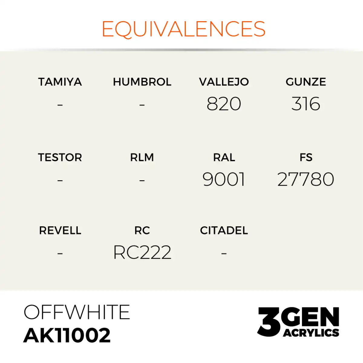 AK Interactive 11002, 17 ml. 3GEN Off white maket boyası - Görsel 3