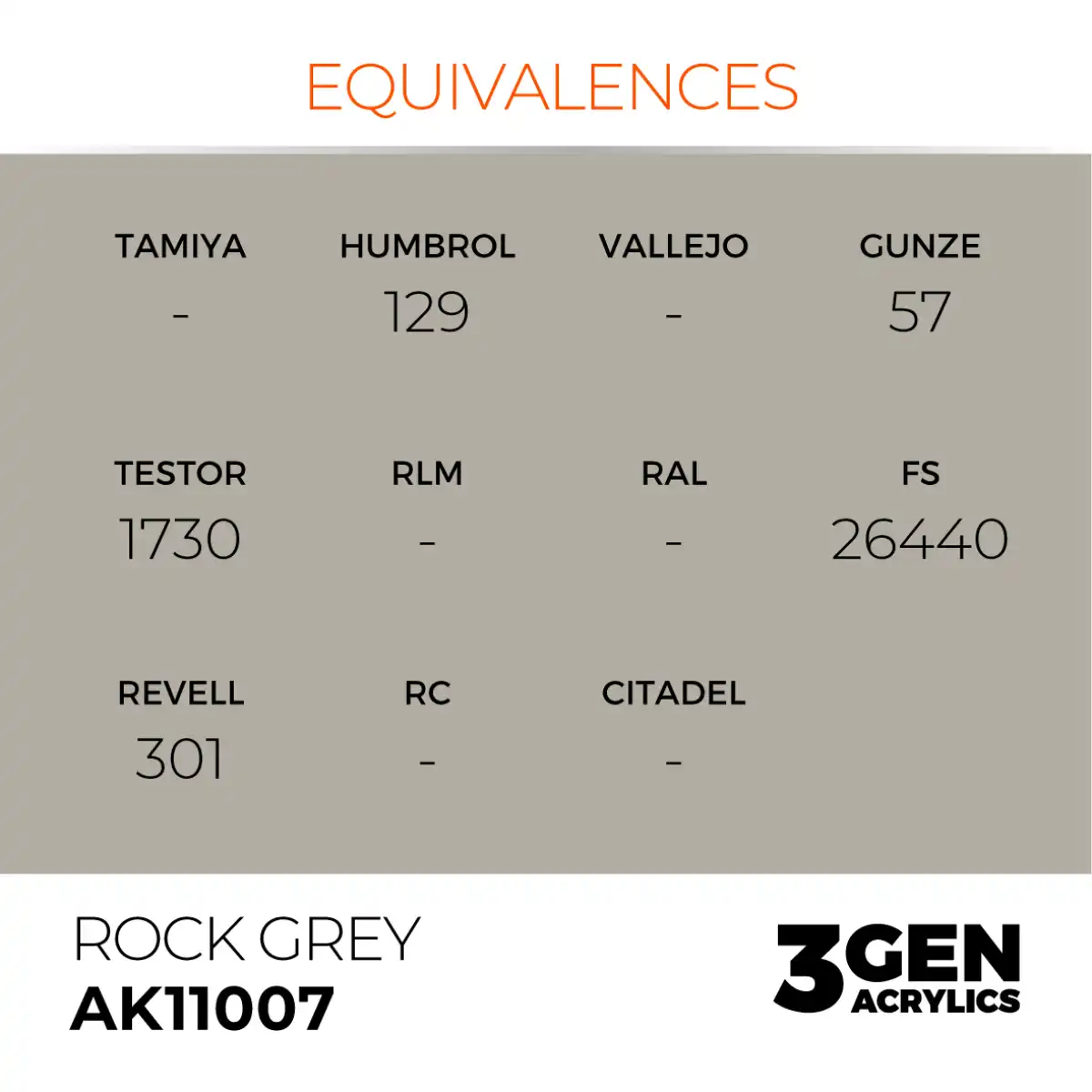 AK Interactive 11007, 17 ml. 3GEN Rock Grey maket boyası - Görsel 3