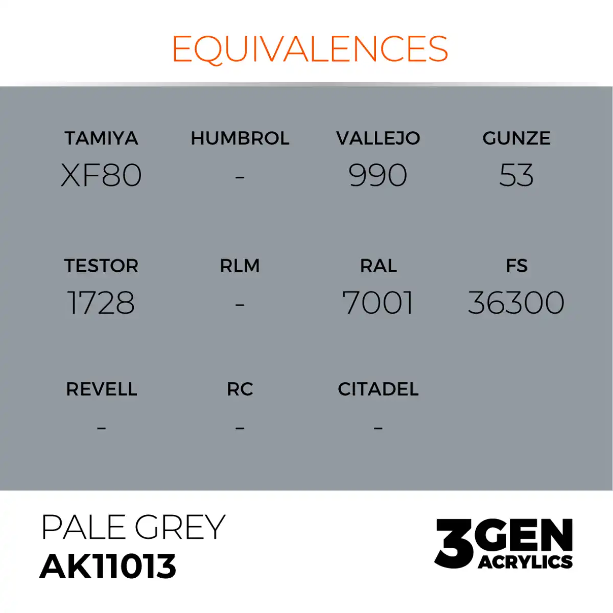 AK Interactive 11013, 17 ml. 3GEN Pale Grey maket boyası - Görsel 3