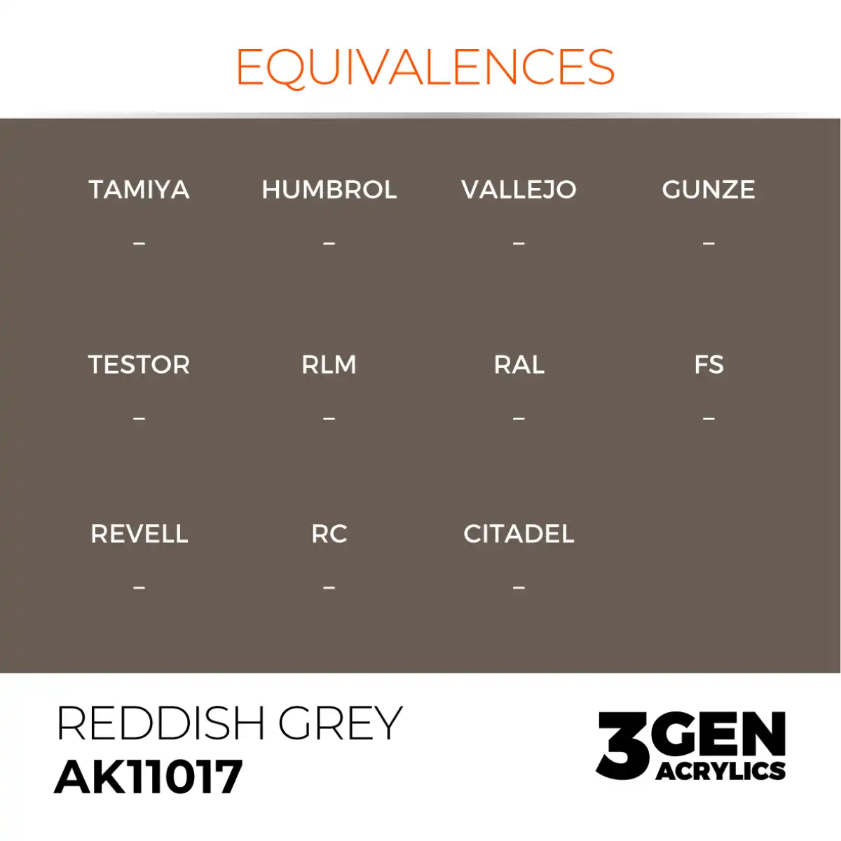 AK Interactive 11017, 17 ml. 3GEN Reddish Grey maket boyası - Görsel 3