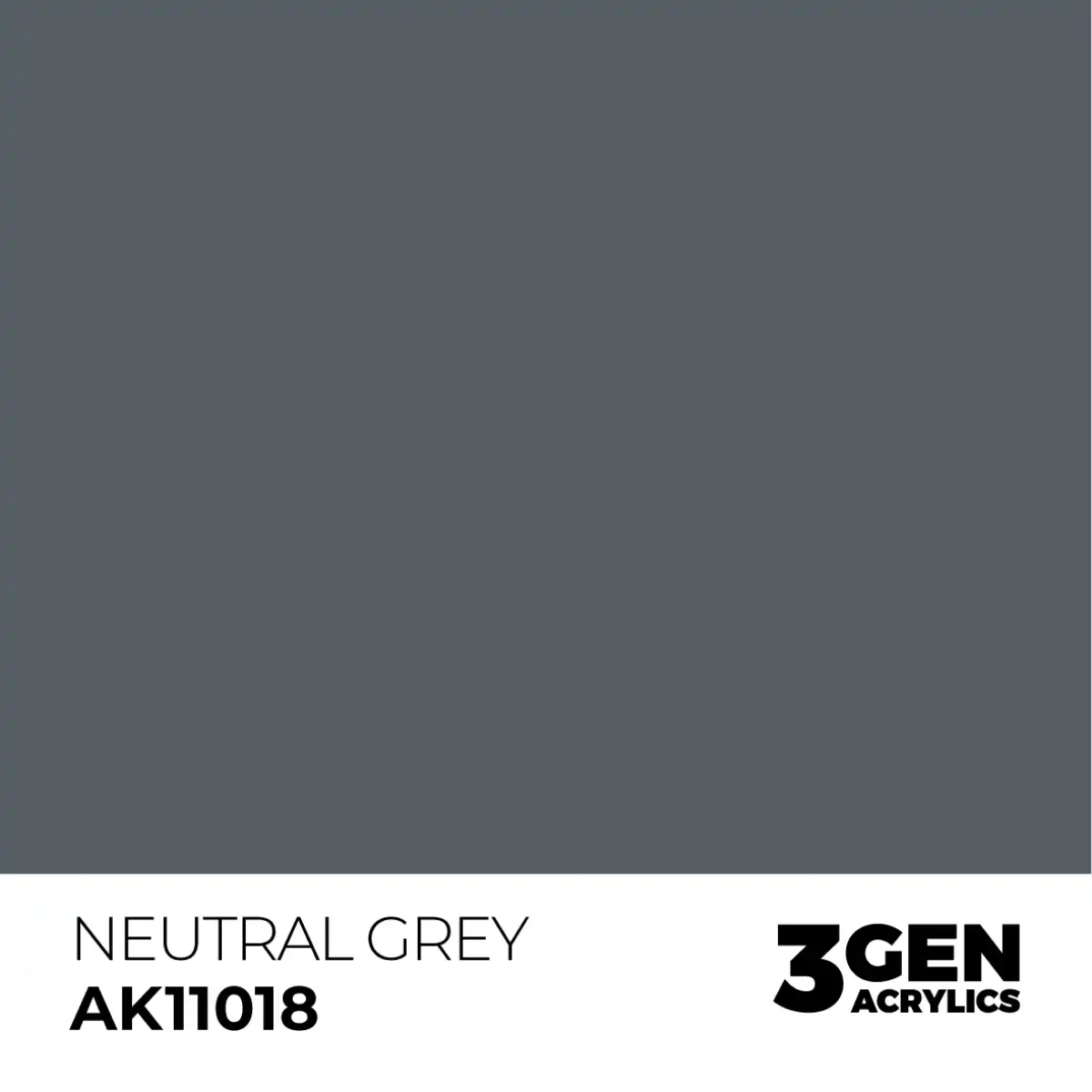 AK Interactive 11018, 17 ml. 3GEN Neutral Grey maket boyası - Görsel 2