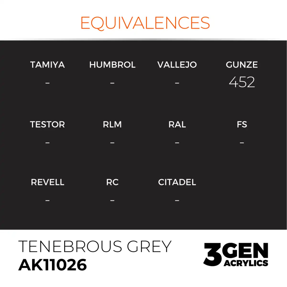 AK Interactive 11026, 17 ml. 3GEN Tenebrous Grey maket boyası - Görsel 3