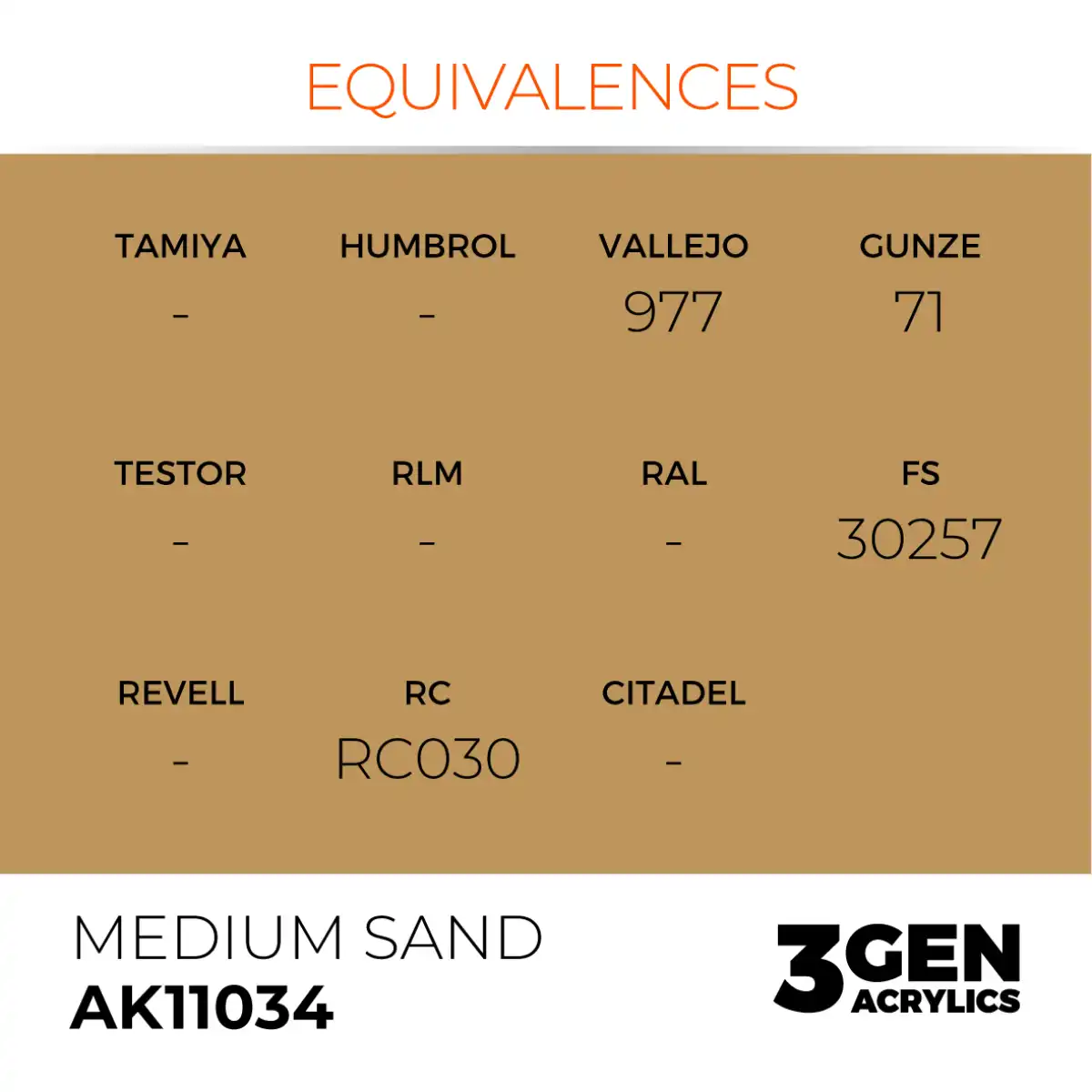 AK Interactive 11034, 17 ml. 3GEN Medium Sand maket boyası - Görsel 3