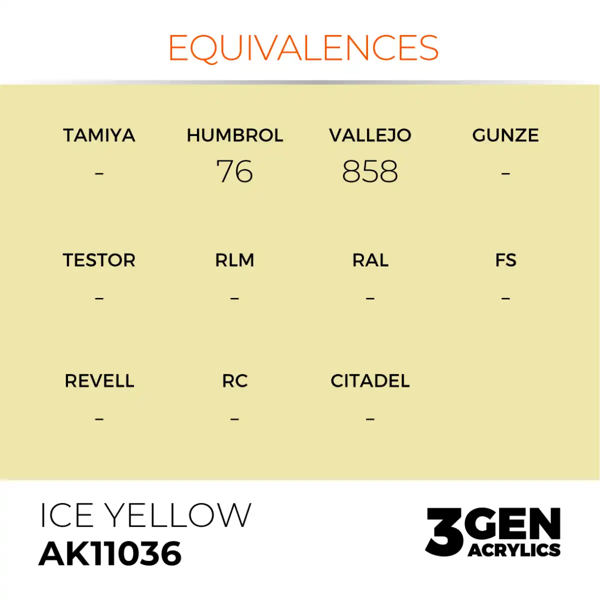 AK Interactive 11036, 17 ml. 3GEN Ice Yellow maket boyası - Görsel 3