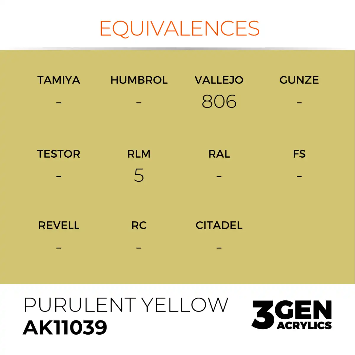 AK Interactive 11039, 17 ml. 3GEN Purulent Yellow maket boyası - Görsel 3