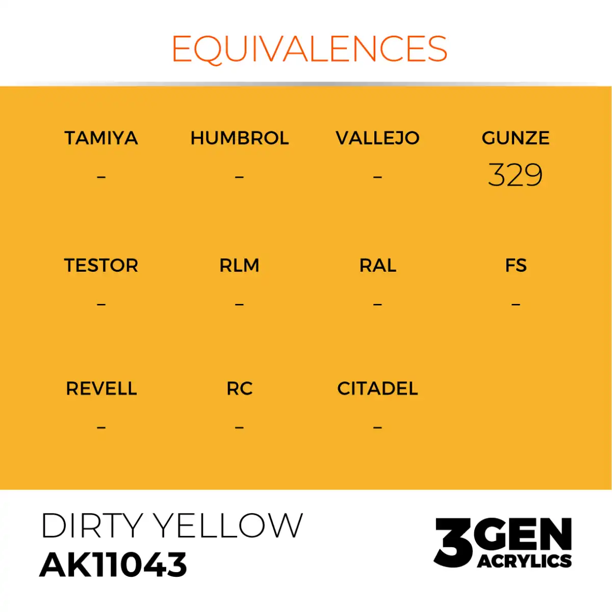 AK Interactive 11043, 17 ml. 3GEN Dirty Yellow maket boyası - Görsel 3