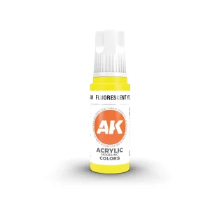 AK Interactive 11049, 17 ml. 3GEN Fluorescent Yellow maket boyası