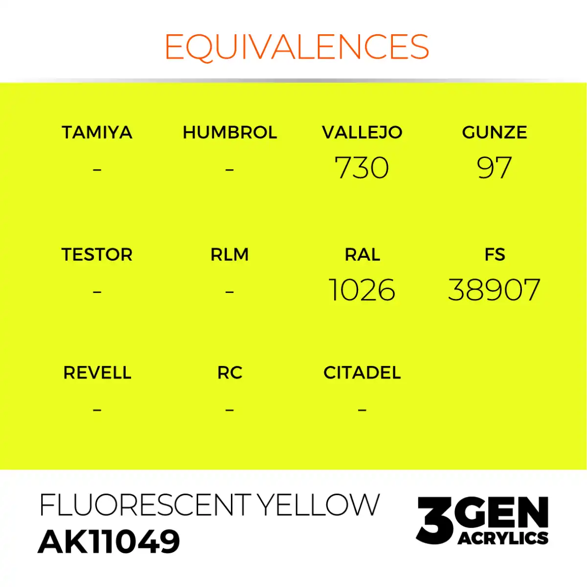 AK Interactive 11049, 17 ml. 3GEN Fluorescent Yellow maket boyası - Görsel 3