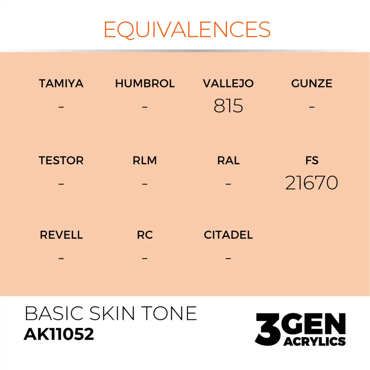 AK Interactive 11052, 17 ml. 3GEN Basic Skin Tone maket boyası - Görsel 3