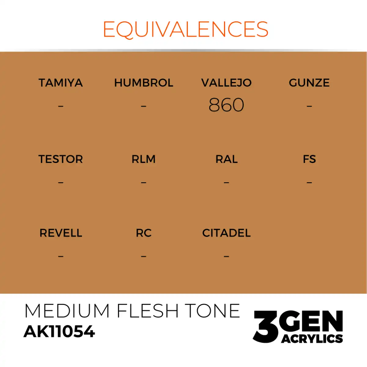 AK Interactive 11054, 17 ml. 3GEN Medium Flesh Tone maket boyası - Görsel 3