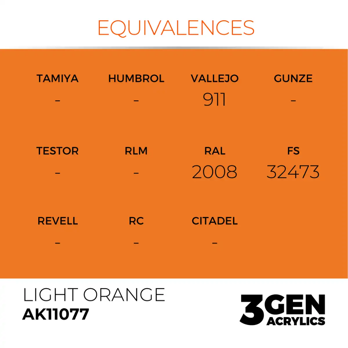 AK Interactive 11077, 17 ml. 3GEN Light Orange maket boyası - Görsel 3
