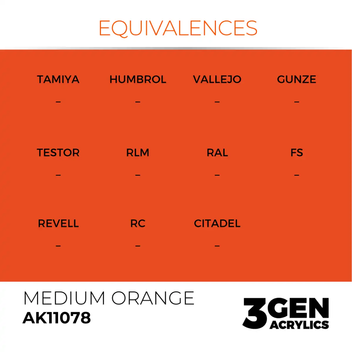 AK Interactive 11078, 17 ml. 3GEN Medium Orange maket boyası - Görsel 3