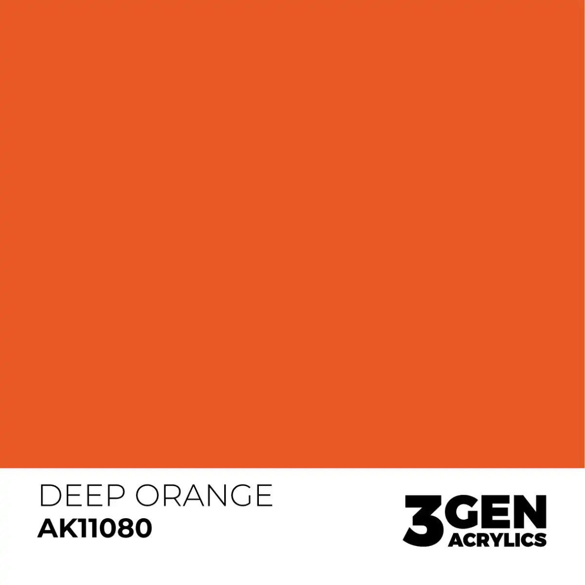 AK Interactive 11080, 17 ml. 3GEN Deep Orange maket boyası - Görsel 2