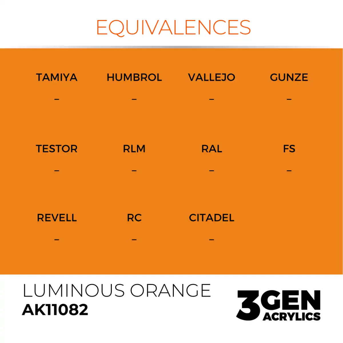 AK Interactive 11082, 17 ml. 3GEN Luminous Orange maket boyası - Görsel 3