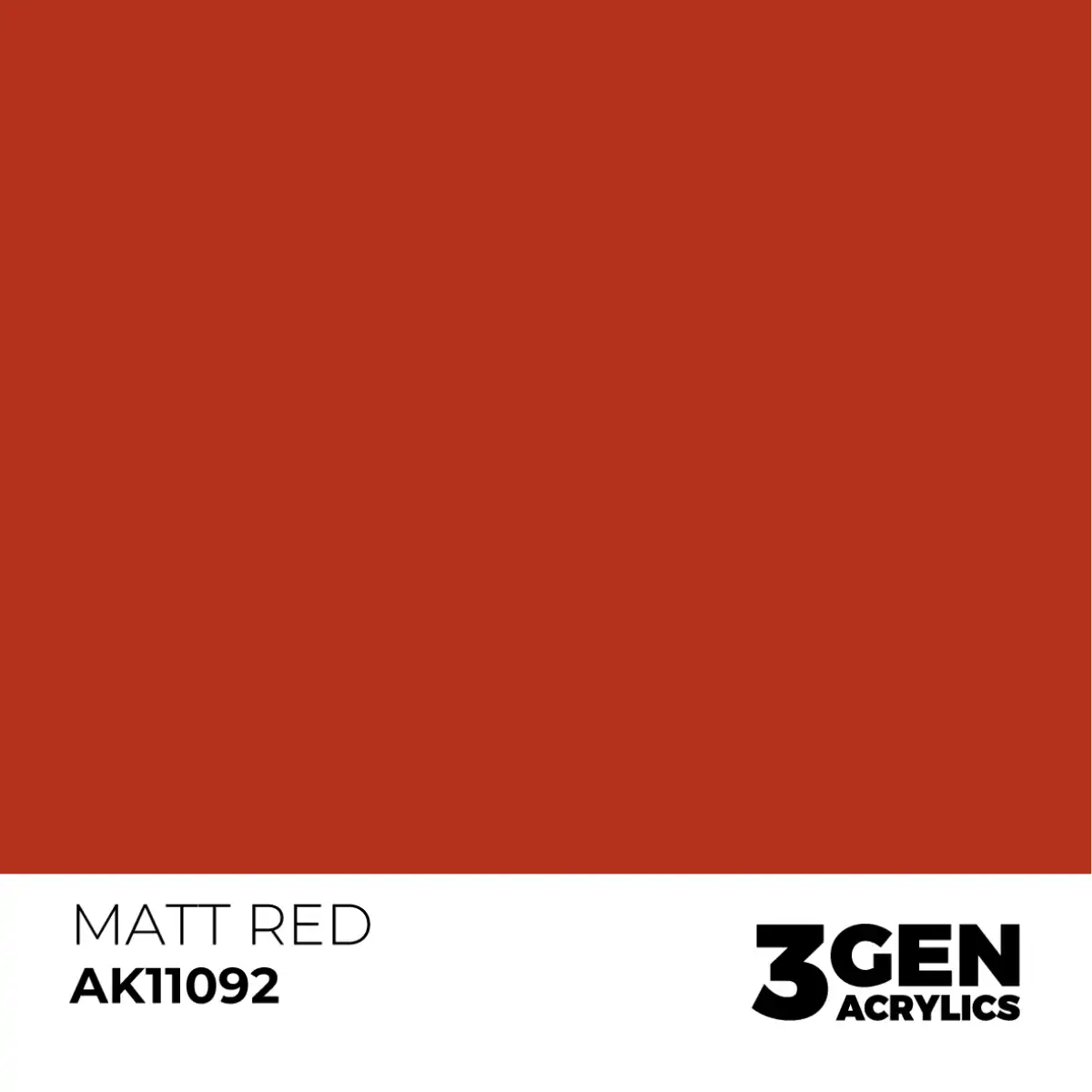 AK Interactive 11092, 17 ml. 3GEN Matt Red maket boyası - Görsel 2
