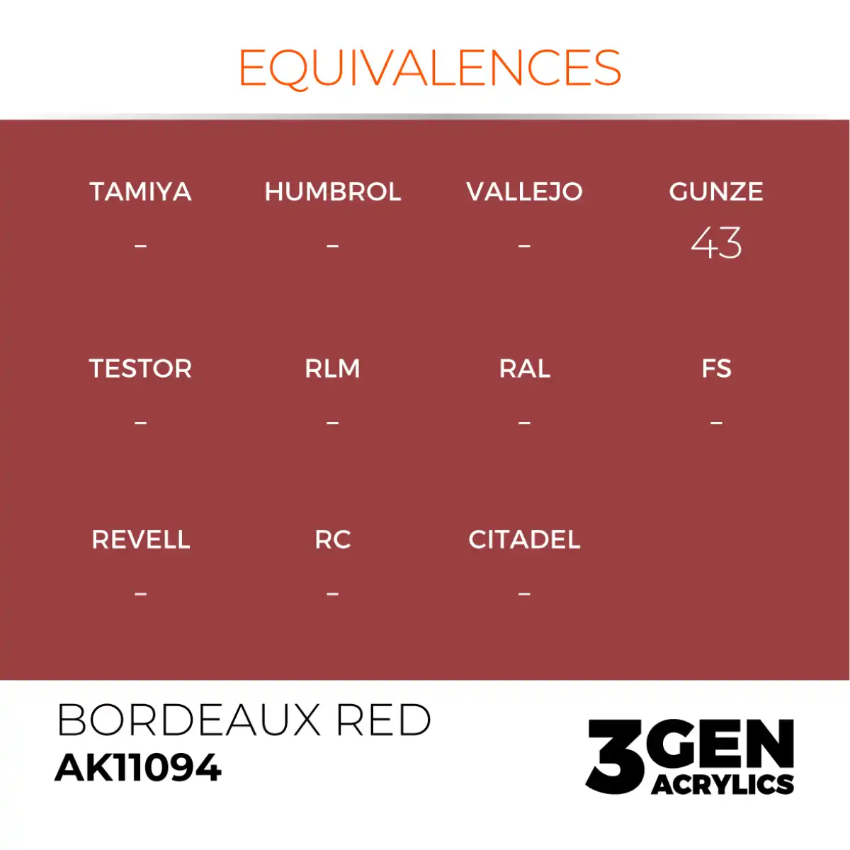 AK Interactive 11094, 17 ml. 3GEN Bordeaux Red maket boyası - Görsel 3