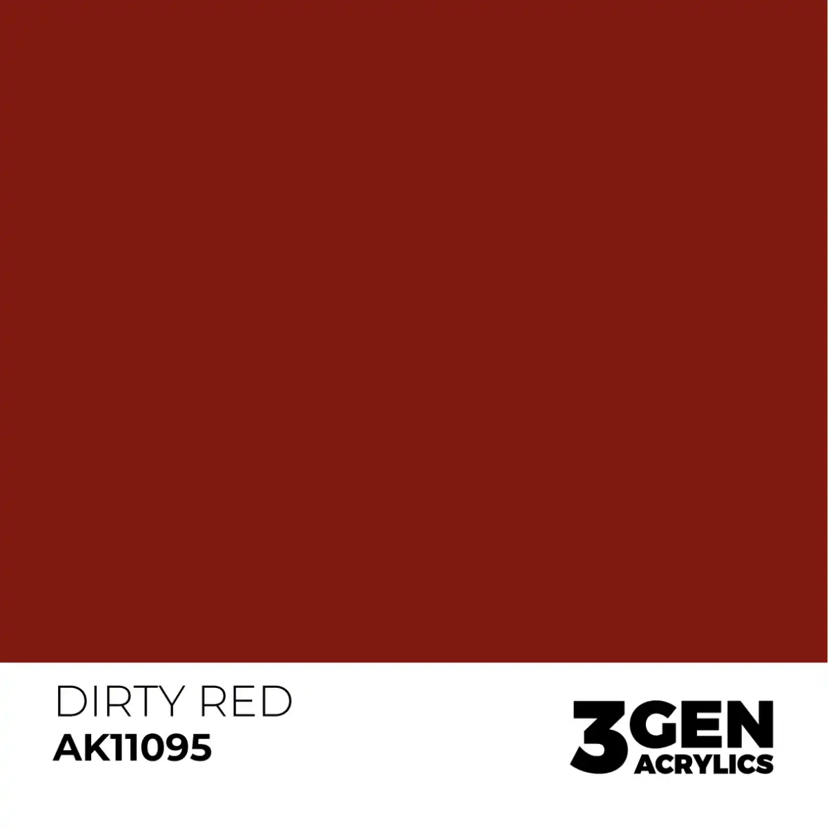 AK Interactive 11095, 17 ml. 3GEN Dirty Red maket boyası - Görsel 2