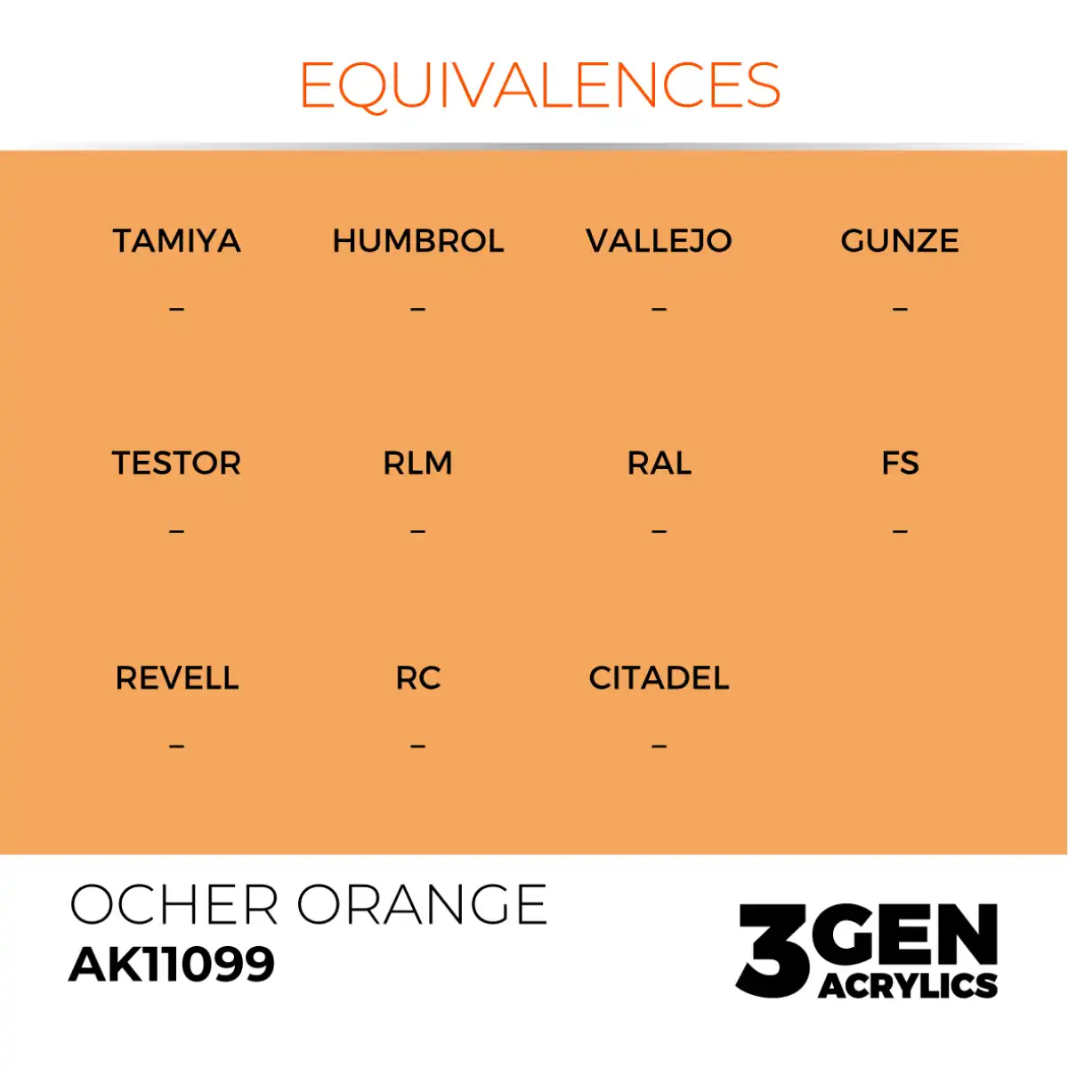 AK Interactive 11099, 17 ml. 3GEN Ocher Orange maket boyası - Görsel 3