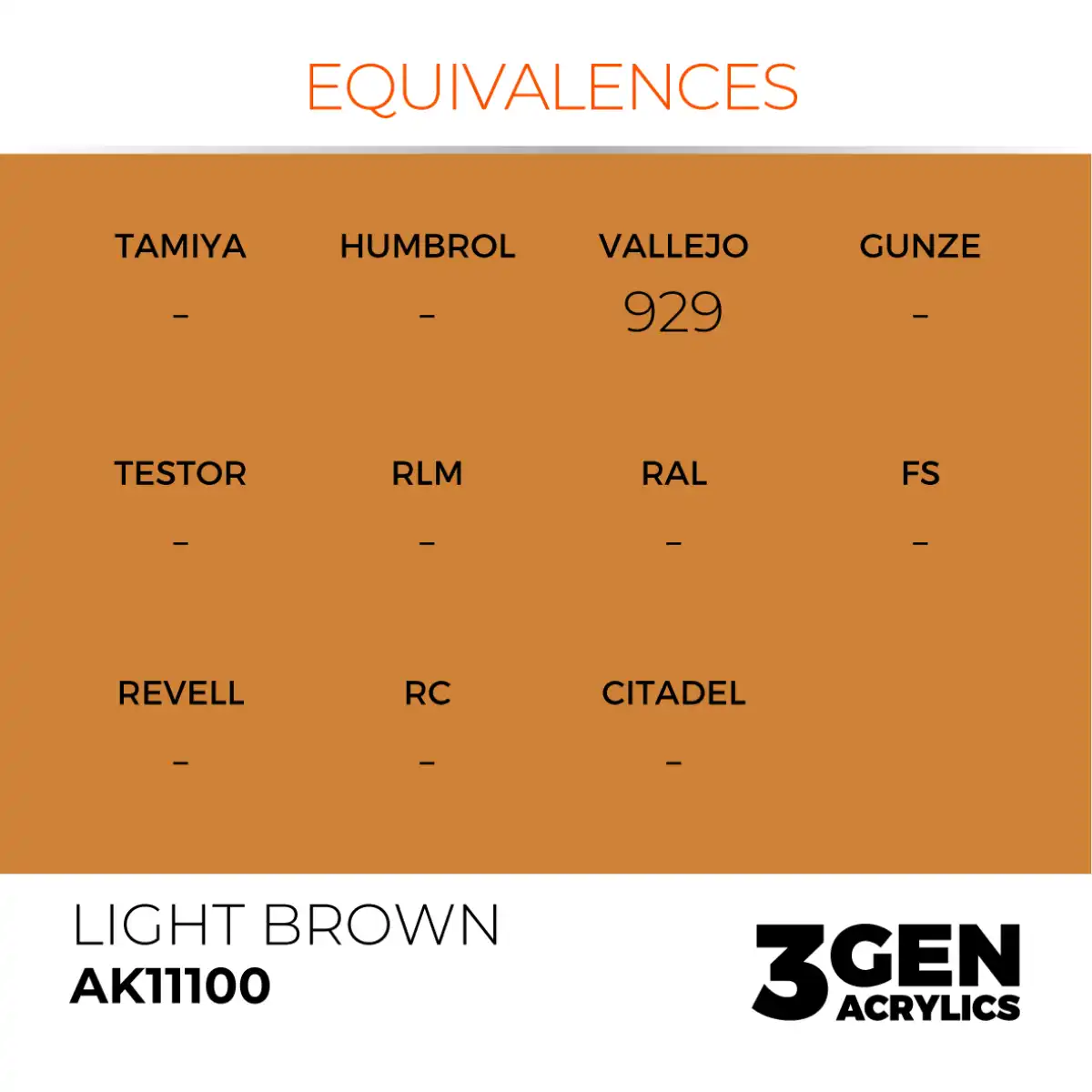 AK Interactive 11100, 17 ml. 3GEN Light Brown maket boyası - Görsel 3