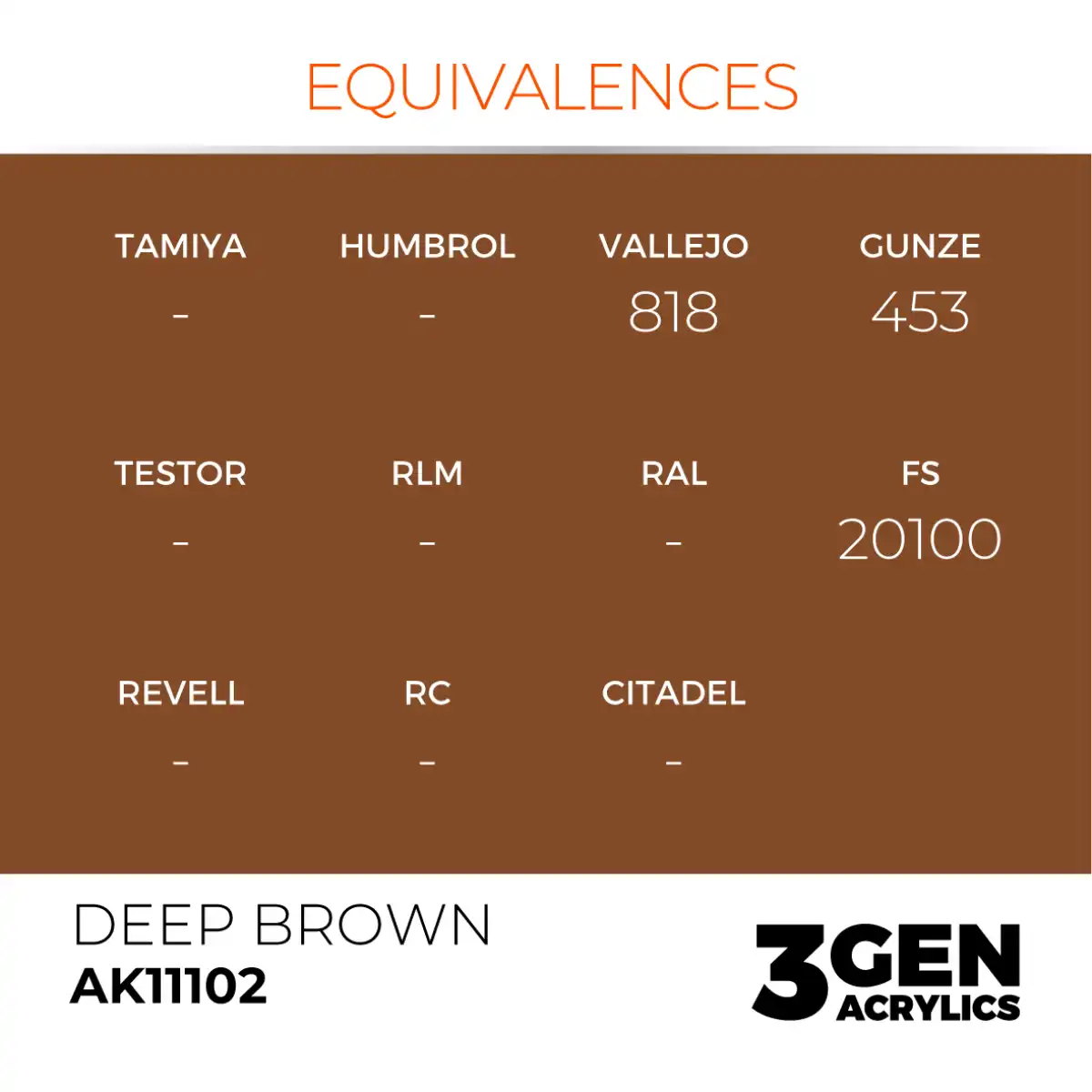AK Interactive 11102, 17 ml. 3GEN Deep Brown maket boyası - Görsel 3