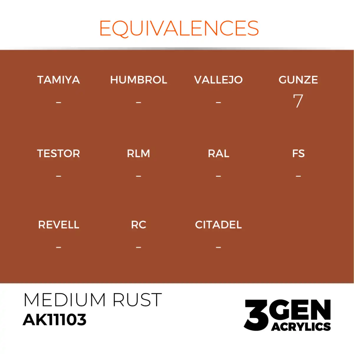 AK Interactive 11103, 17 ml. 3GEN Medium Rust maket boyası - Görsel 3