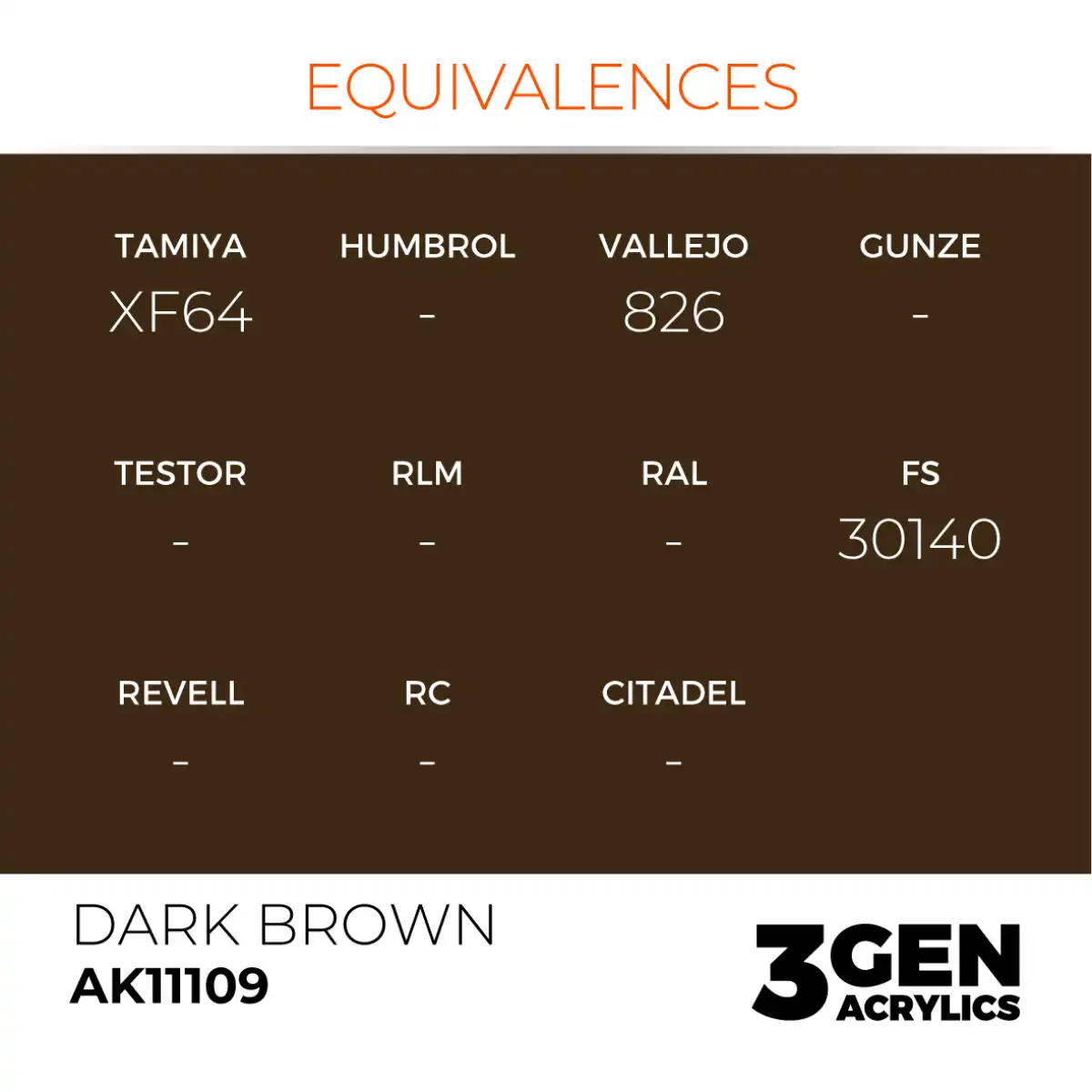 AK Interactive 11109, 17 ml. 3GEN Dark Brown maket boyası - Görsel 3