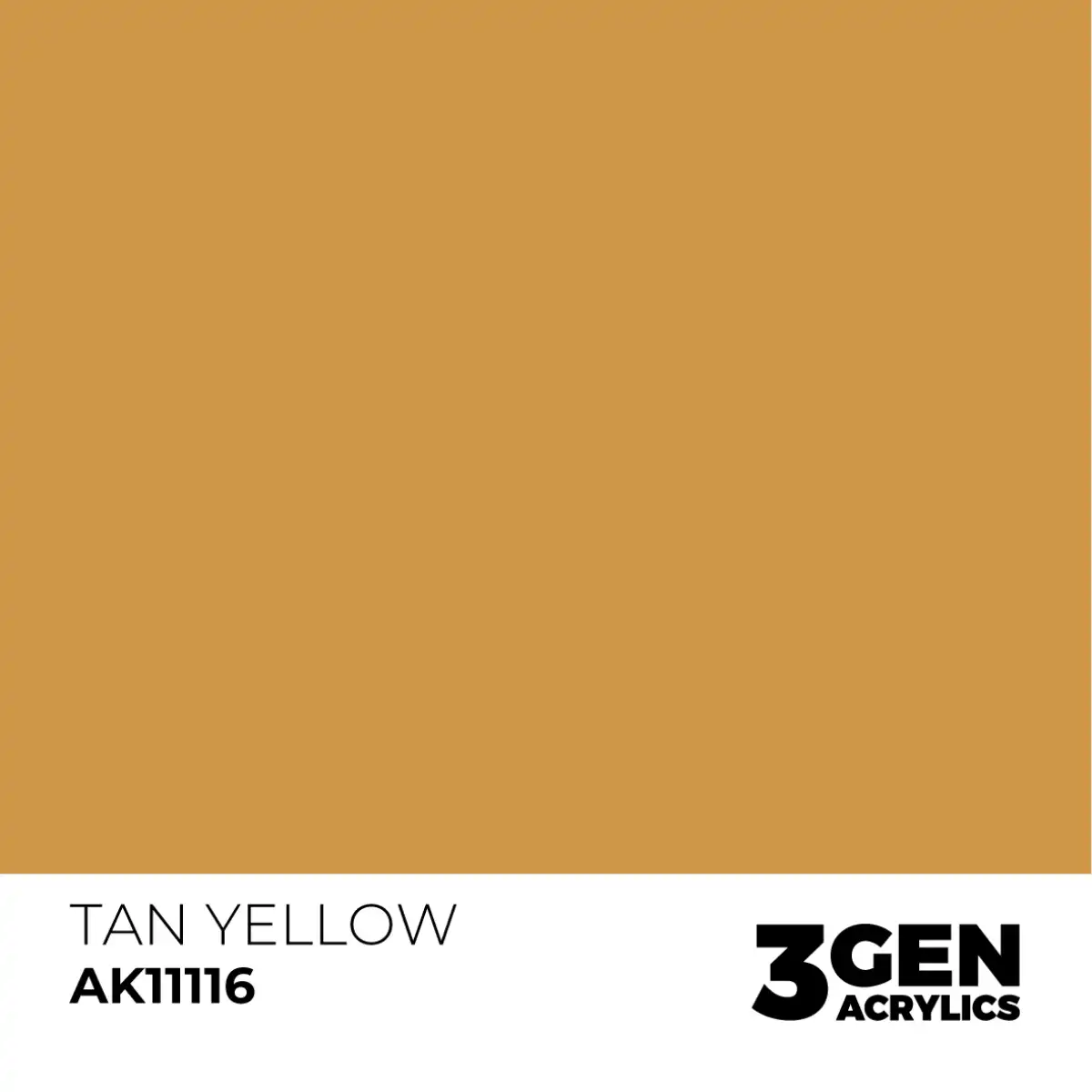 AK Interactive 11116, 17 ml. 3GEN Tan Yellow maket boyası - Görsel 2