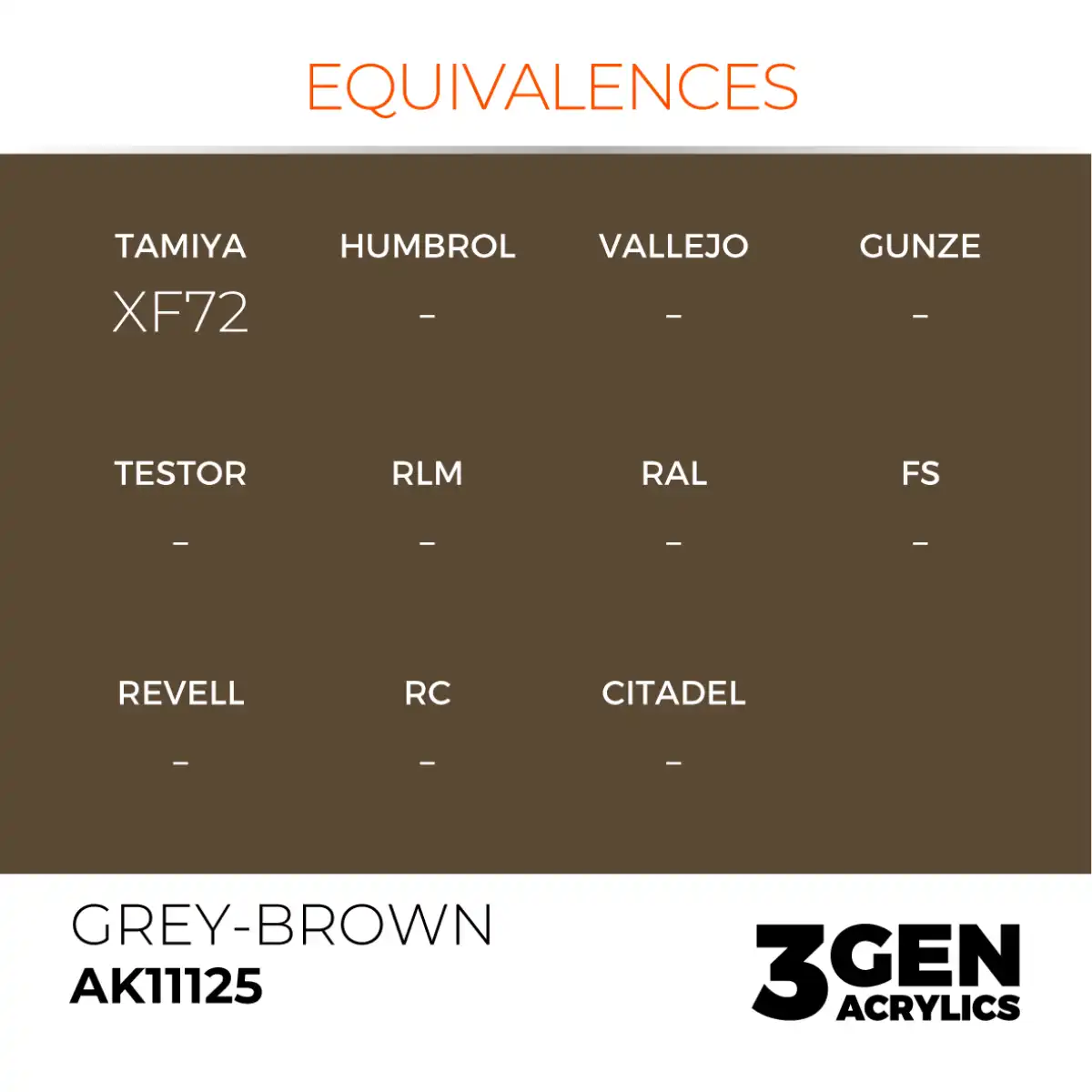 AK Interactive 11125, 17 ml. 3GEN Grey-Brown maket boyası - Görsel 3