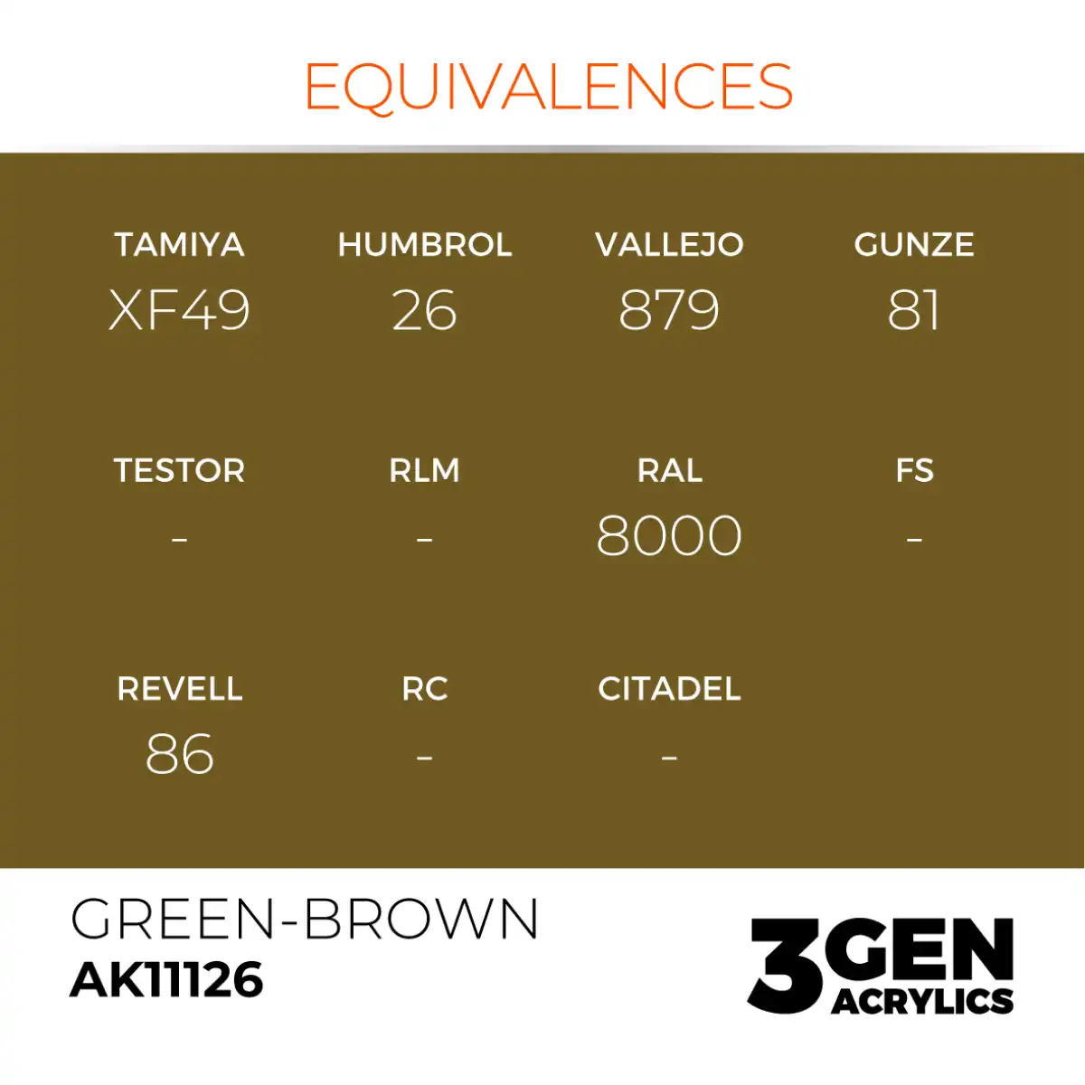 AK Interactive 11126, 17 ml. 3GEN Green-Brown maket boyası - Görsel 3