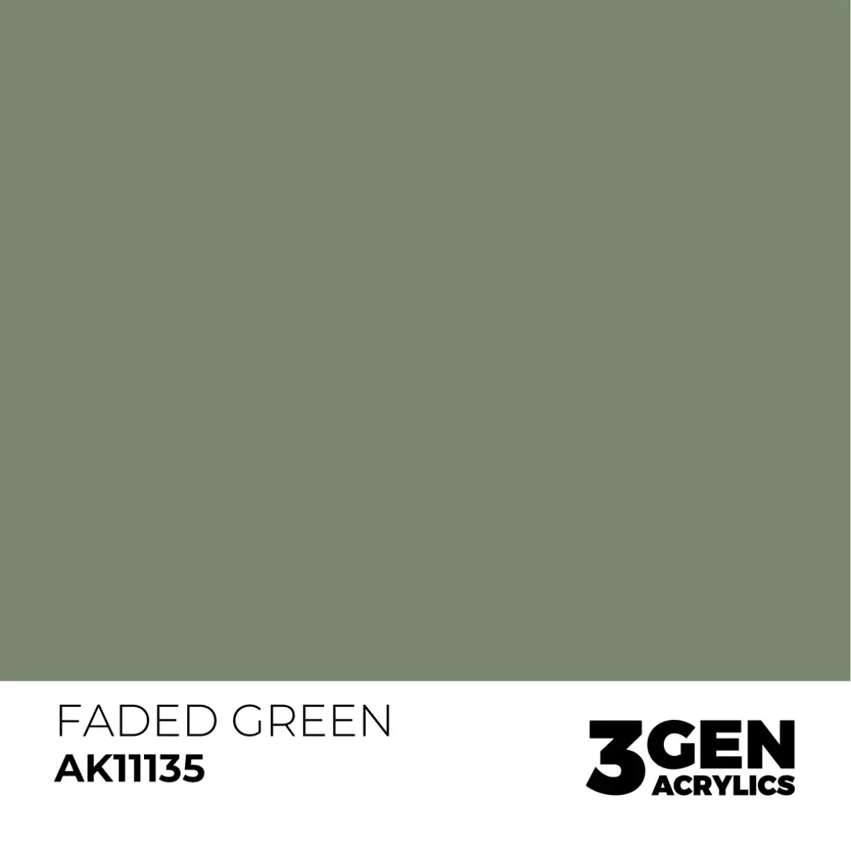 AK Interactive 11135, 17 ml. 3GEN Faded Green maket boyası - Görsel 2