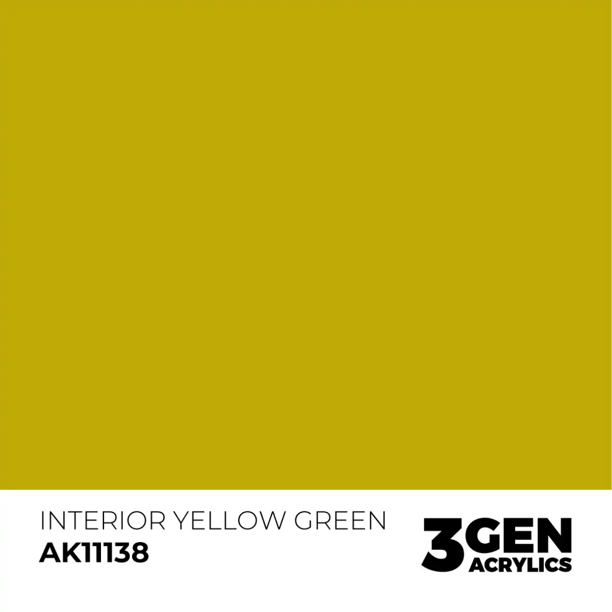 AK Interactive 11138, 17 ml. 3GEN Interior Yellow Green maket boyası - Görsel 2